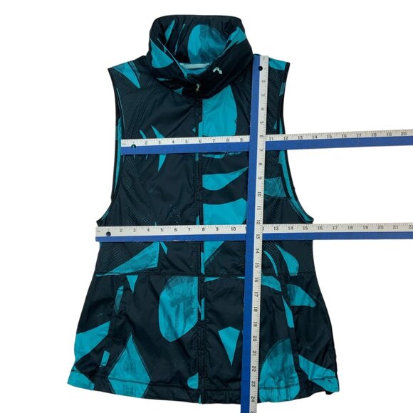 Lululemon Pack It Vest 4 Back Spin Stroke Peacock Blue Black Hooded - Picture 12 of 14